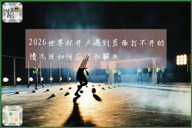 2026世界杯开户遇到页面打不开的情况该如何应对和解决